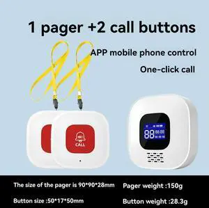 Tuya Elderly Caregiver Pager SOS Call Button Emergency SOS Alert System for Seniors Patients Elderly Home Tuya Elderly Caregiver Pager SOS Call Button Emergency SOS Alert System for Seniors Patients Elderly Home