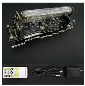 IV18 Vacuum Fluorescent Tube Clock Cyberpunk RGB LED Nixie Table Display 5V With Touch Keys IV18 Vacuum Fluorescent Tube Clock Cyberpunk RGB LED Nixie Table Display 5V With Touch Keys