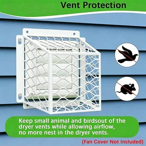 2pcs Bird Guards for Dryer Vents - Universal Bird Guard Vent Cover Kit for 3-4in Exhaust Fans 2pcs Bird Guards for Dryer Vents - Universal Bird Guard Vent Cover Kit for 3-4in Exhaust Fans