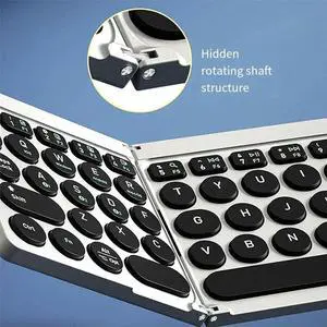 Foldable Bluetooth Keyboard Keyboard with PU Leather Cover Touchpad, Pocket Travel Keyboard Foldable Bluetooth Keyboard Keyboard with PU Leather Cover Touchpad, Pocket Travel Keyboard