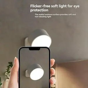 Rechargeable Magnetic LED Wall Light 360° Rotation Touch Remote Control Cabinet Spotlight for Home & Office Black Rechargeable Magnetic LED Wall Light 360° Rotation Touch Remote Control Cabinet Spotlight for Home & Office Black