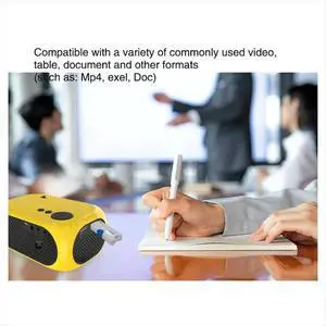 Mini Projector 360P LED Wired Mobile Phone Projector with Speaker Remote Control for Outdoor Camping EU Plug Mini Projector 360P LED Wired Mobile Phone Projector with Speaker Remote Control for Outdoor Camping EU Plug