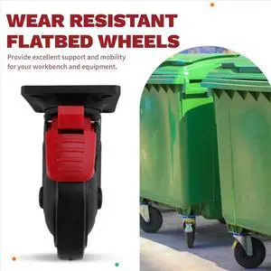 5 Inch Caster Wheel with Brake Bracket Mute Swivel Casters for Workbenche Machine Electric Equipment Shelve Trash Bin 5 Inch Caster Wheel with Brake Bracket Mute Swivel Casters for Workbenche Machine Electric Equipment Shelve Trash Bin