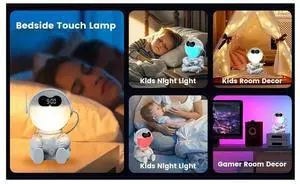 Astronaut Night Light Clock with Timer Wake-Up and Ambient Lighting Features BT White Noise LED Lighting B Astronaut Night Light Clock with Timer Wake-Up and Ambient Lighting Features BT White Noise LED Lighting B