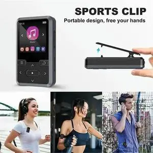 Mini Back Clip Sports 64GB Lossless Sound Bluetooth MP3 Player,Pedometer FM Radio, Design Mini 1.44" Music Player Mini Back Clip Sports 64GB Lossless Sound Bluetooth MP3 Player,Pedometer FM Radio, Design Mini 1.44" Music Player