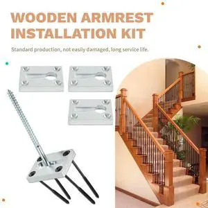 4 Sets el Post Fastener Wood Handrail Installation Hardware Works on Finished Floors,Stairs,Ceramic Tile and Concrete 4 Sets el Post Fastener Wood Handrail Installation Hardware Works on Finished Floors,Stairs,Ceramic Tile and Concrete