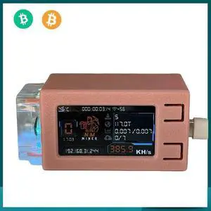 NMMiner Nerdminer V2 Pro Max 390KH/S Solo Lottery Miner BTC Miner Nerd Miner Bitcoin Crypto Miner with RGB Cool Fan NMMiner Nerdminer V2 Pro Max 390KH/S Solo Lottery Miner BTC Miner Nerd Miner Bitcoin Crypto Miner with RGB Cool Fan