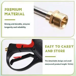 High Pressure Car Power Washer Gun Spray Wand Lance Kit 2000PSI High Pressure Car Power Washer Gun Spray Wand Lance Kit 2000PSI