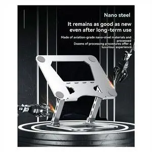 Alloy Steel Laptop Stand Foldable Lift Laptop Cooling Base Ergonomics Light and Handy Design Computer Accessories Grey Alloy Steel Laptop Stand Foldable Lift Laptop Cooling Base Ergonomics Light and Handy Design Computer Accessories Grey