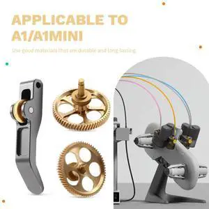 2 Set All-l Extruder Gear Kit for A1/A1mini Claw Gear RNC Nano-Coated Hardened Steel Helical Gear Wear 2 Set All-l Extruder Gear Kit for A1/A1mini Claw Gear RNC Nano-Coated Hardened Steel Helical Gear Wear