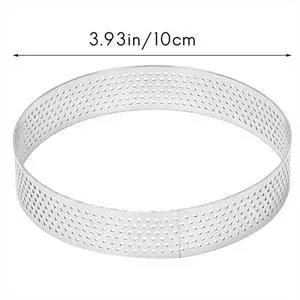 40Pcs Circular Tart Rings with Holes Stainless Steel Fruit Pie Quiches Cake Mousse Mold Kitchen Baking Mould 10cm 40Pcs Circular Tart Rings with Holes Stainless Steel Fruit Pie Quiches Cake Mousse Mold Kitchen Baking Mould 10cm