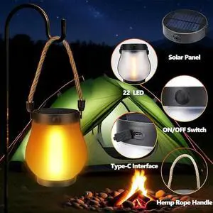 Solar Flame Lantern Hanging Outdoor Waterproof-3 Pack Flame Lanterns with Dual Charging Modes for Garden or Yard Decor Solar Flame Lantern Hanging Outdoor Waterproof-3 Pack Flame Lanterns with Dual Charging Modes for Garden or Yard Decor