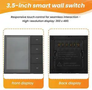 3.5 Inch Wall Switch Touch Screen 4 Groups Switch 8-Way Scene Radar Sensor Dimming Switch Curtain Tuya Zigbee A 3.5 Inch Wall Switch Touch Screen 4 Groups Switch 8-Way Scene Radar Sensor Dimming Switch Curtain Tuya Zigbee A