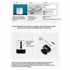 Mini Bluetooth Mouse Mute Chargeable Light Weight Long Endurance Office Mouse for PC Laptop Mini Bluetooth Mouse Mute Chargeable Light Weight Long Endurance Office Mouse for PC Laptop