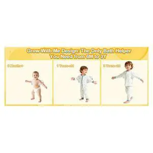 Baby Bath Stand with Pressable Duck Toy No-Drill Interactive Bath Support with Non-Slip Suction Cups Adjustable Height Baby Bath Stand with Pressable Duck Toy No-Drill Interactive Bath Support with Non-Slip Suction Cups Adjustable Height