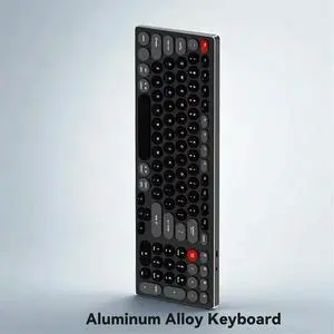 98-Key Ultra-Thin Aluminum Silent Keyboard with Scissor-Switch, Tri-Mode BT/2.4G/Type-C Connectivity Ergonomic Design A 98-Key Ultra-Thin Aluminum Silent Keyboard with Scissor-Switch, Tri-Mode BT/2.4G/Type-C Connectivity Ergonomic Design A