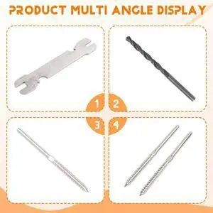 Swage Lag Screws for Cable Railing-1/8" Cable Railing Hardware Kit, Left and Right Handed Thread for Post Railing System Swage Lag Screws for Cable Railing-1/8" Cable Railing Hardware Kit, Left and Right Handed Thread for Post Railing System