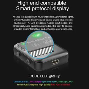 Bluetooth 5.4 Audio LE Audio Adapter,Broadcast 1TX to 100+ RX Devices Sharing,AAC/AptX-AD/LC3,USB EU Plug Bluetooth 5.4 Audio LE Audio Adapter,Broadcast 1TX to 100+ RX Devices Sharing,AAC/AptX-AD/LC3,USB EU Plug