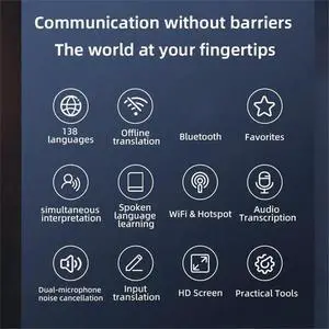 Large-Screen Voice Translator Multi-Country Translation & Photo Capture 142 Languages for Business & Travel Large-Screen Voice Translator Multi-Country Translation & Photo Capture 142 Languages for Business & Travel