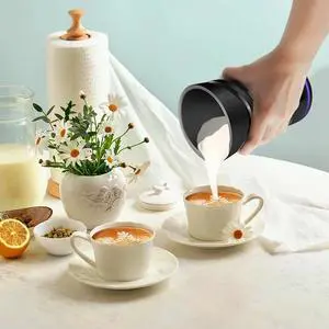 Automatic Milk Frother Electric 600mlCapacity Hot&Cold Milk Foamer,Silent Operation for Coffee Cappuccino Chocolatte(EU) Automatic Milk Frother Electric 600mlCapacity Hot&Cold Milk Foamer,Silent Operation for Coffee Cappuccino Chocolatte(EU)