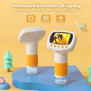 Digital Microscope for Children with Alarm Clock, Microscope with 1000x Magnification, 2 Inch Screen, 8GB Card Digital Microscope for Children with Alarm Clock, Microscope with 1000x Magnification, 2 Inch Screen, 8GB Card