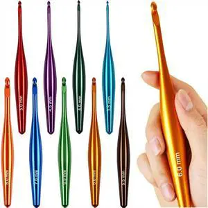 Crochet Hooks Ergonomic, 9Pcs Hand-Polished Aluminum Crochet Needles (3.5mm-8mm), Streamline Crochet Hooks Crochet Hooks Ergonomic, 9Pcs Hand-Polished Aluminum Crochet Needles (3.5mm-8mm), Streamline Crochet Hooks