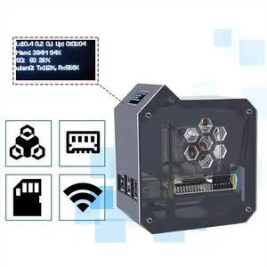 uyuy For Raspberry Pi 5 ABS Mini Tower Case Kit Copper Tube Ice Tower Fan PWM JST RGB LED for RPI 5 Pi5 uyuy For Raspberry Pi 5 ABS Mini Tower Case Kit Copper Tube Ice Tower Fan PWM JST RGB LED for RPI 5 Pi5