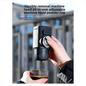 Manual Hand Pressure Espresso Maker 15Bar Mini,Travel Coffee Machine for Camping Hike Picnic No Batte Manual Hand Pressure Espresso Maker 15Bar Mini,Travel Coffee Machine for Camping Hike Picnic No Batte