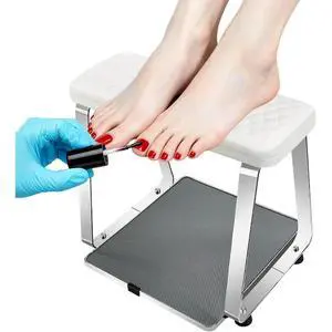 Stainless Steel Pedicure Stool with Movable Footrest and Hand Pillow - for Home and Salon Use Pedicure Station Stainless Steel Pedicure Stool with Movable Footrest and Hand Pillow - for Home and Salon Use Pedicure Station