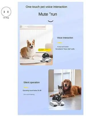 Home Security4K PTZ Robot Two-Way Audio Color Night Vision Surveillance Baby Pets Monitor Dual Lens Camera US Plug Home Security4K PTZ Robot Two-Way Audio Color Night Vision Surveillance Baby Pets Monitor Dual Lens Camera US Plug