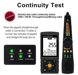 Network Cable Tester RJ45 RJ11 Cable Tracker Cable Detector Continuity Tester Network Tools Network Line Finder LT-200 Network Cable Tester RJ45 RJ11 Cable Tracker Cable Detector Continuity Tester Network Tools Network Line Finder LT-200
