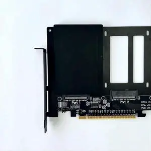 R37A PCIe 4.0 X16 to 4-Port U.2 SSD Split Expansion Card for Gen4 X16 Hard Disk Split Expansion Card GPU Dock R37A PCIe 4.0 X16 to 4-Port U.2 SSD Split Expansion Card for Gen4 X16 Hard Disk Split Expansion Card GPU Dock