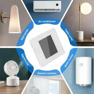 Home Automation 5 Models in 1 LCD Switch Home with Power Consumption LCD Display Switch White Home Automation 5 Models in 1 LCD Switch Home with Power Consumption LCD Display Switch White