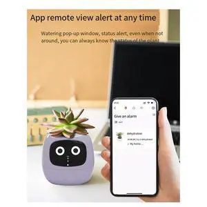 AI Pet Flowerpot Planting Robot 7 Sensors Planter Plant Time Temperature Display Flower Pots Yellow AI Pet Flowerpot Planting Robot 7 Sensors Planter Plant Time Temperature Display Flower Pots Yellow