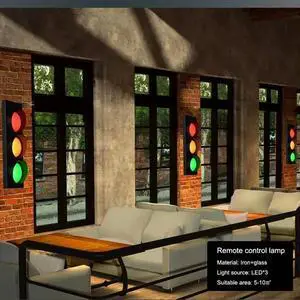 15W LED Red Green Yellow Wall Light with Remote Control Vintage Industrial Style Lighting for Bar, Restaurant Indoor Use 15W LED Red Green Yellow Wall Light with Remote Control Vintage Industrial Style Lighting for Bar, Restaurant Indoor Use