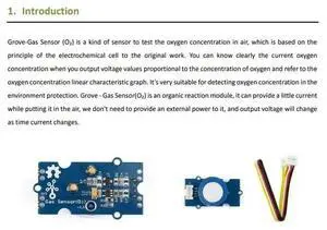 101020002 Grove - Gas Sensor (O2) Oxygen Sensor Module Oxygen Concentration Detection Module winder 101020002 Grove - Gas Sensor (O2) Oxygen Sensor Module Oxygen Concentration Detection Module winder