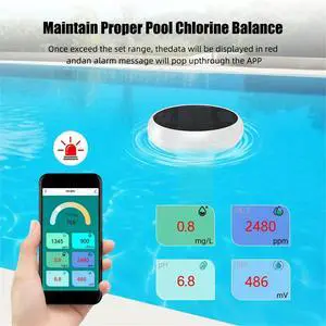 Tuya Zigbee Swimming Pool Water Tester PH ORP EC TDS Salinity Temperature CL Test Analyzer Solar Powered Tuya Zigbee Swimming Pool Water Tester PH ORP EC TDS Salinity Temperature CL Test Analyzer Solar Powered