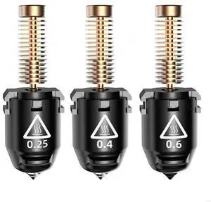 2025 Pack Of 3 Precise Nozzles 0.25mm 0.4mm 0.6mm High Temperature Resistant 2025 Pack Of 3 Precise Nozzles 0.25mm 0.4mm 0.6mm High Temperature Resistant