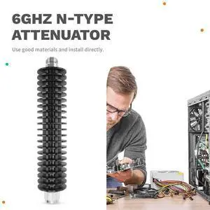 100W 10dB 6GHz N-Type Attenuator N-Type Male to Female Impedance 50 Low Standing Wave Coefficient VSWR Under 1.25 100W 10dB 6GHz N-Type Attenuator N-Type Male to Female Impedance 50 Low Standing Wave Coefficient VSWR Under 1.25
