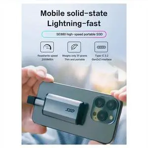 Elite SE880 External SSD Solid State Drive 1TB USB 3.2 Gen2 X2 Type-C PSSD Hard Disk for PC Laptop Elite SE880 External SSD Solid State Drive 1TB USB 3.2 Gen2 X2 Type-C PSSD Hard Disk for PC Laptop