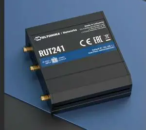 RUT241010000 Teltonika CAT4, Single SIM, 2.4 Ghz, 2 x Ethernet, Digital & Analogue I/O with European power s RUT241010000 Teltonika CAT4, Single SIM, 2.4 Ghz, 2 x Ethernet, Digital & Analogue I/O with European power s