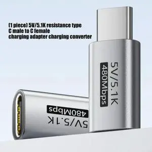 5V USB C Male To Female Charging Adapters 5.1K Resistors For Small Power Devices 5V USB C Male To Female Charging Adapters 5.1K Resistors For Small Power Devices