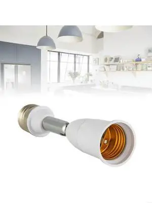 E27 to E27 Base Socket Extender, 180 Degree Bendable Light Bulb Socket E27 to E27 Base Socket Extender, 180 Degree Bendable Light Bulb Socket