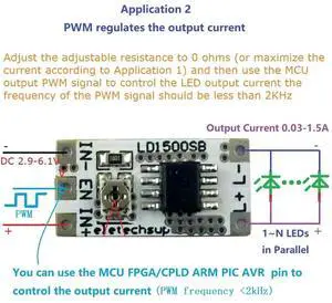 1x 28-1500mA Output Current High Brightness LED Constant Current Driver Board for Flashlight Headlights Emergency Lights Module 1x 28-1500mA Output Current High Brightness LED Constant Current Driver Board for Flashlight Headlights Emergency Lights Module