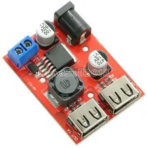 LM2596 LM2596S Dual USB DC-DC 9V 12V 24V 36V to 5V 3A Step Down Buck Converter Board Car Charger Solar Power Supply Module LM2596 LM2596S Dual USB DC-DC 9V 12V 24V 36V to 5V 3A Step Down Buck Converter Board Car Charger Solar Power Supply Module