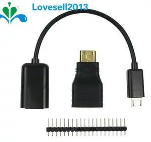 3 in 1 Raspberry Pi Zero Adapter Kit Mini HDMI to HDMI Adapter + Micro USB to USB Cable+ GPIO Header for Raspberry Pi Zero W 1.3 3 in 1 Raspberry Pi Zero Adapter Kit Mini HDMI to HDMI Adapter + Micro USB to USB Cable+ GPIO Header for Raspberry Pi Zero W 1.3