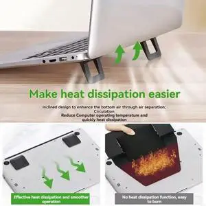 2Pcs Foldable Laptop Stand Notebook Support Holder Adjustable Cooling 2Pcs Foldable Laptop Stand Notebook Support Holder Adjustable Cooling