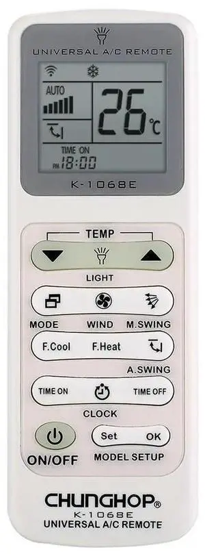 CHUNGHOP K-1068E Universal Air Conditioner Remote Control with Torch CHUNGHOP K-1068E Universal Air Conditioner Remote Control with Torch