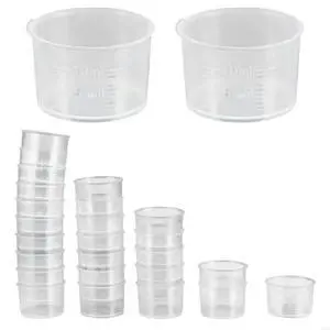 2025 50Pcs Plastic Measuring Cups Graduated Beaker Liquid Measuring Cups for 2025 50Pcs Plastic Measuring Cups Graduated Beaker Liquid Measuring Cups for