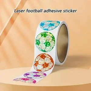1000Pcs Glittering Soccer Themed Sticker Multicolored Football Wrapping els 1000Pcs Glittering Soccer Themed Sticker Multicolored Football Wrapping els